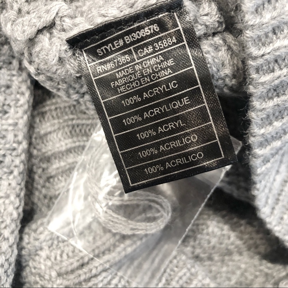 BB Dakota Revolve Sweater Gray Fringe Large NWT - Picture 5 of 9